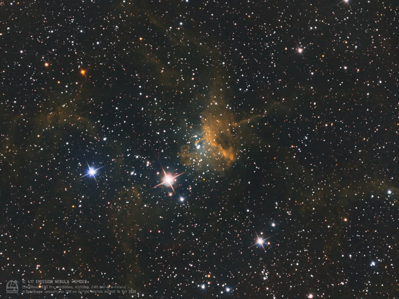 Туманность "Паук" (IC 417)