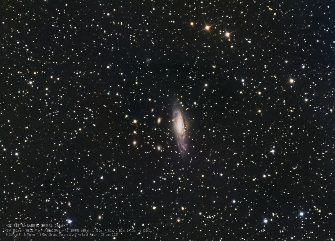 Галактика NGC 7331 Фотография объекта
