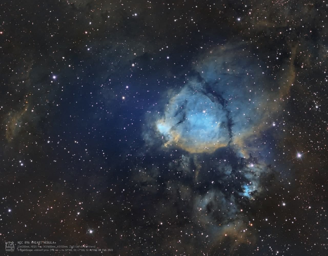 Туманность "Сердце" (NGC 896) Фотография объекта
