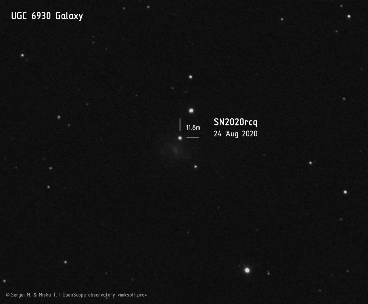 Сверхновая SN2020rcq Фотография объекта